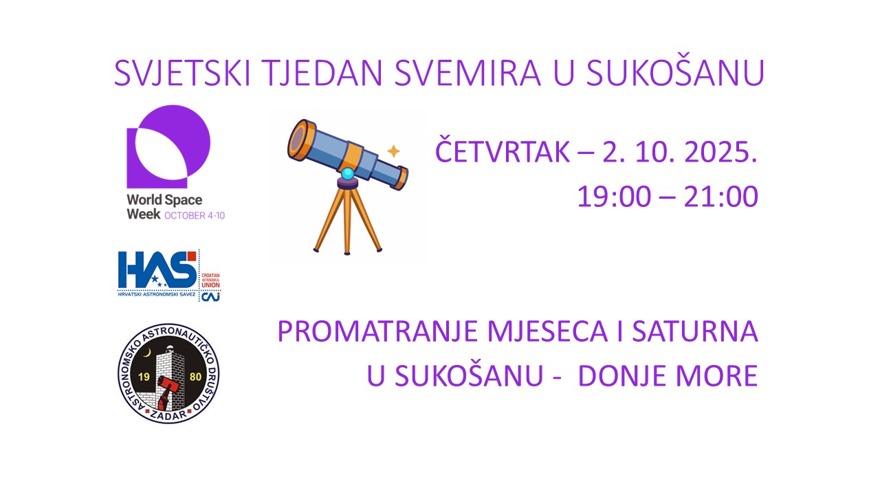 2025 SVJETSKI TJEDAN SVEMIRA U SUKOSANU